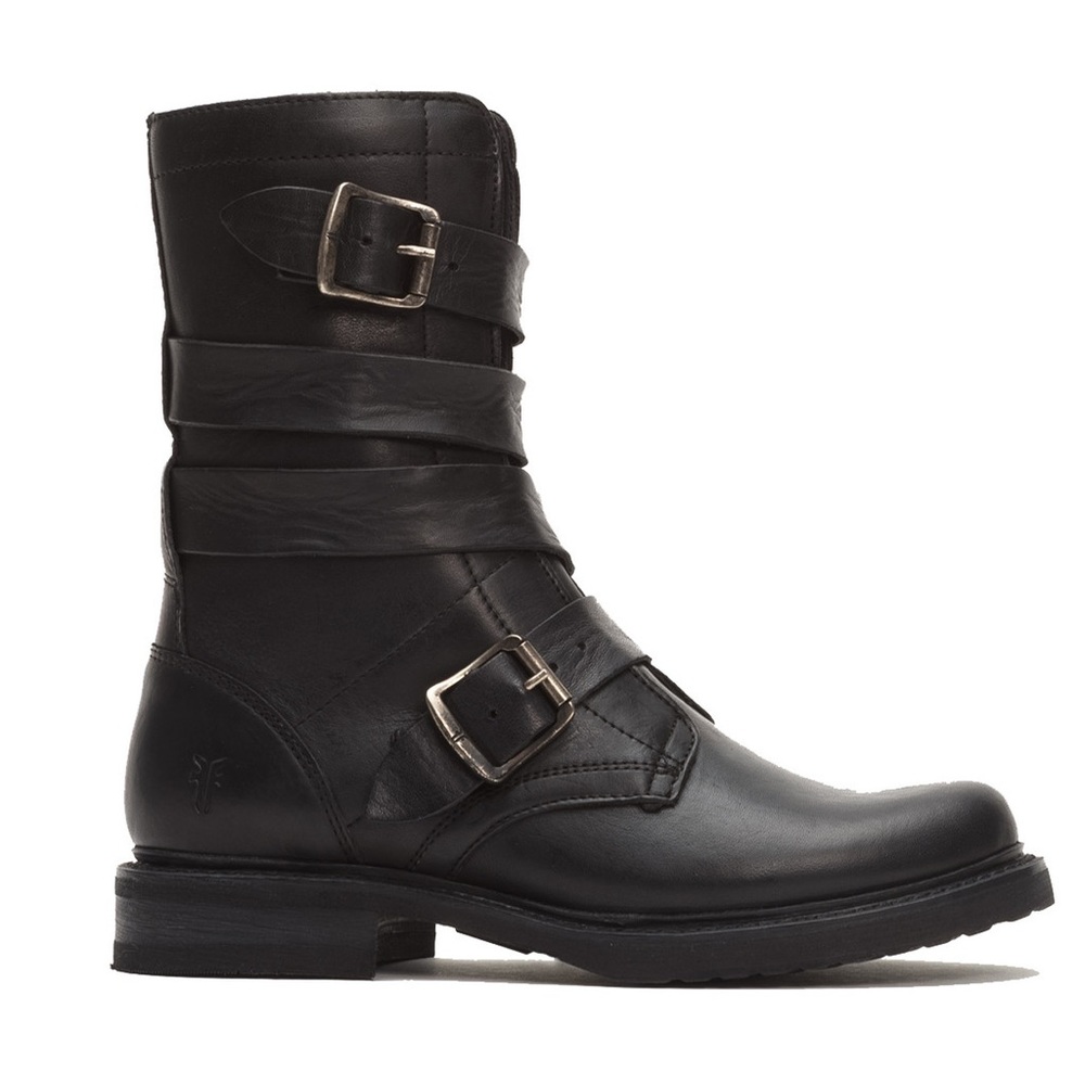 Frye Veronica Tanker Boot Size 8 Black
